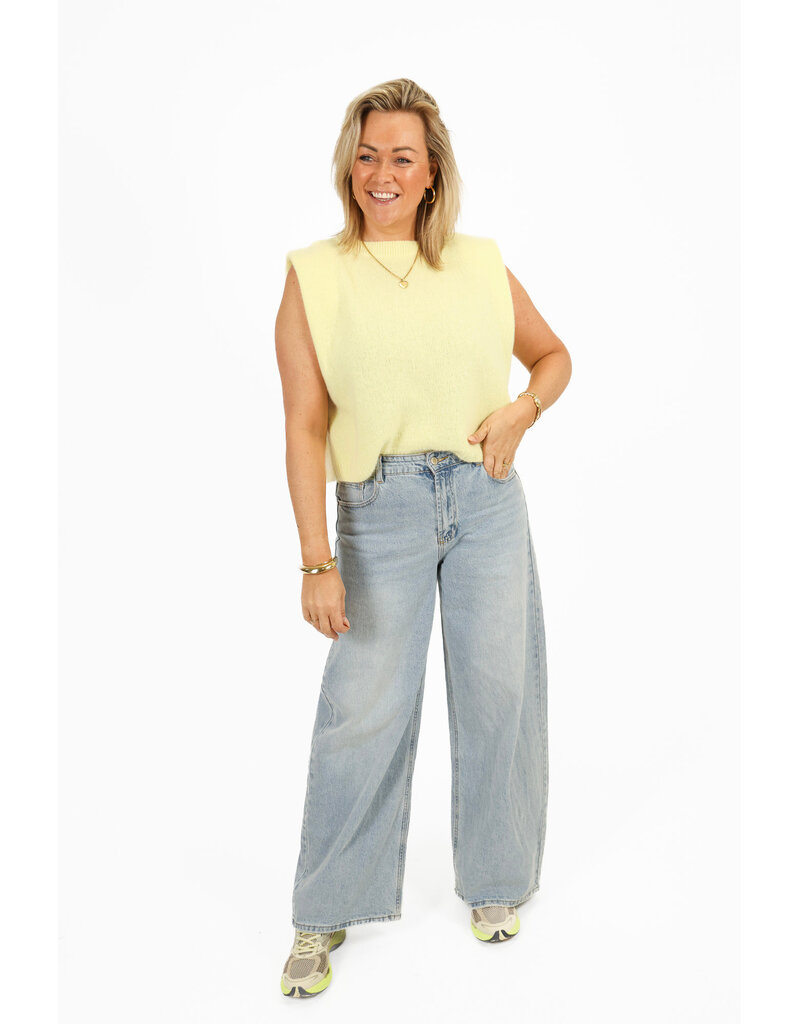 21Jewelz Wollige mouwloze top - geel