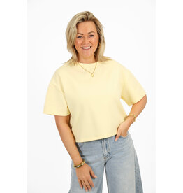 21Jewelz Effen boxy shirt - geel