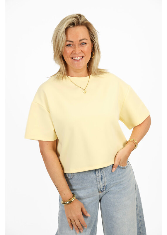 21Jewelz Effen boxy shirt - geel