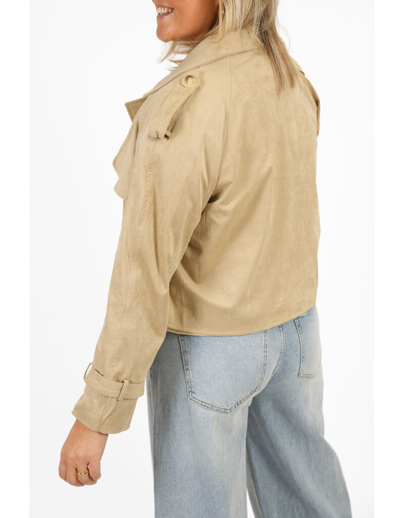 21Jewelz Kort jasje met knopen - beige