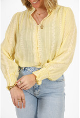 21Jewelz Geborduurde blouse met knoopjes - geel