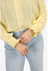 21Jewelz Geborduurde blouse met knoopjes - geel