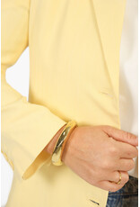 Blazer met krijtstreep - geel