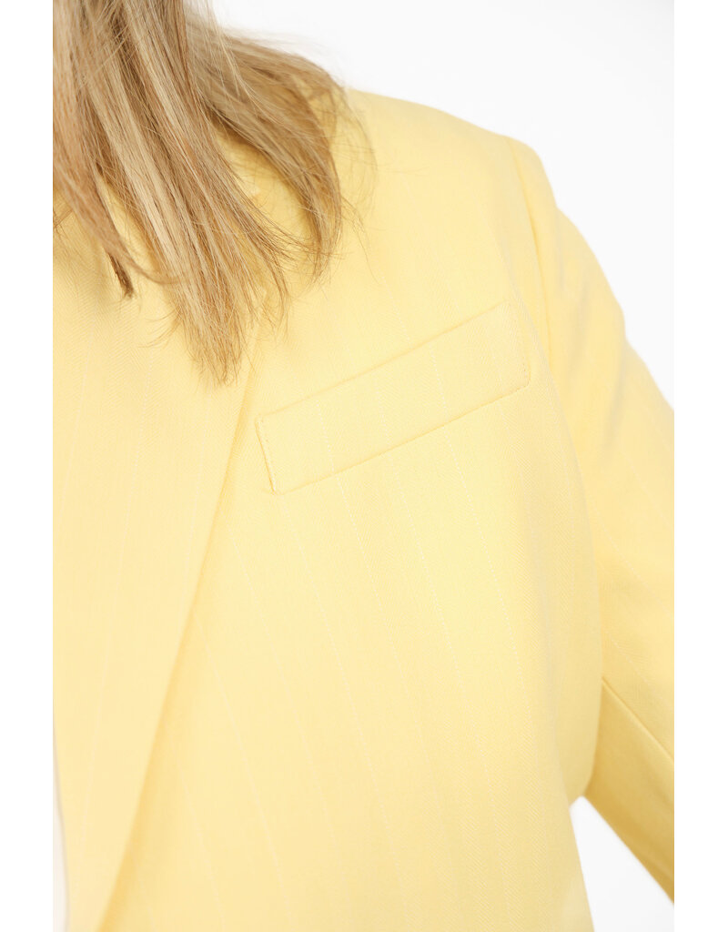 Blazer met krijtstreep - geel