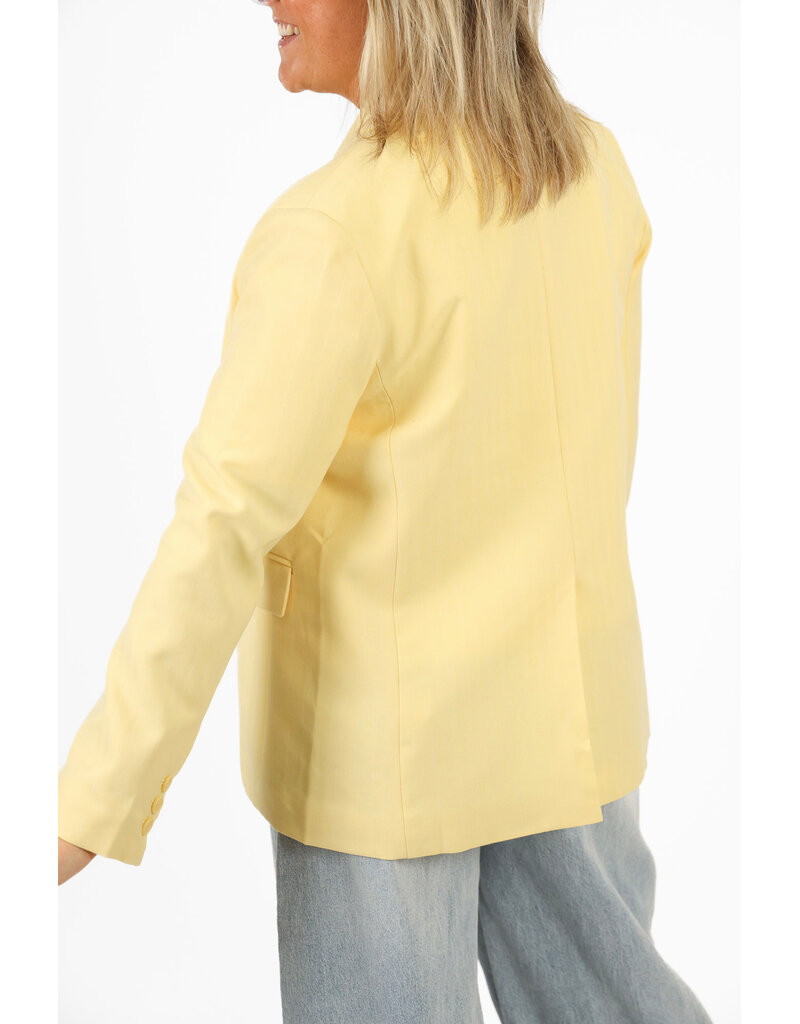 Blazer met krijtstreep - geel