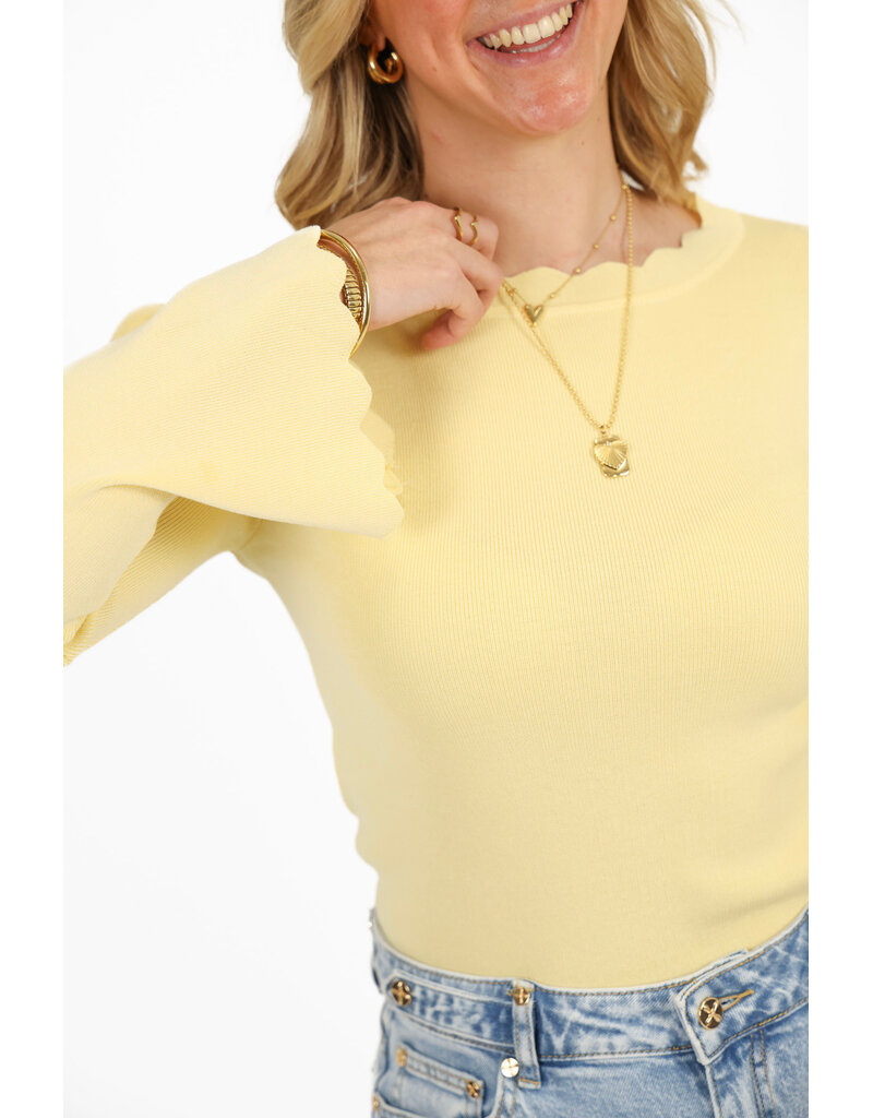 21Jewelz Zigzag truitje met lange mouw - geel