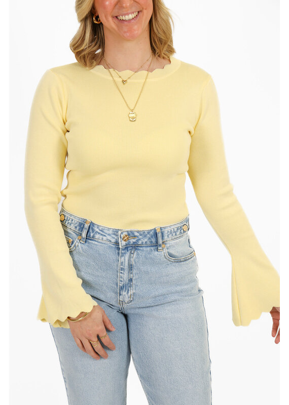 21Jewelz Zigzag truitje met lange mouw - geel
