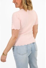 21Jewelz Zigzag shirt met gouden studs - roze