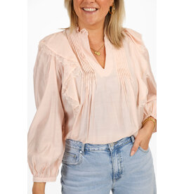 21Jewelz Blouse met ruffles en kant - roze