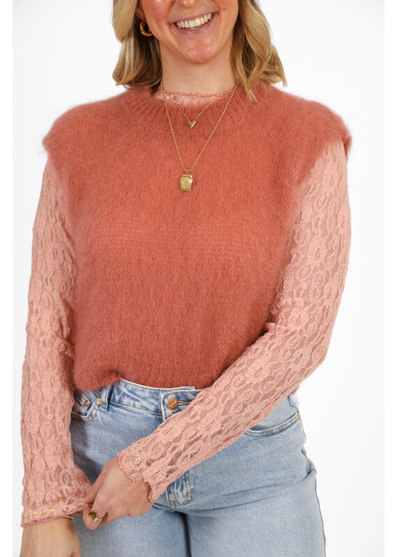 21Jewelz Wollige spencer - koraal