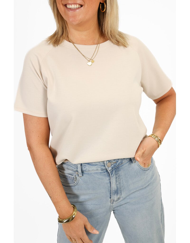 21Jewelz Effen oversized shirt - beige