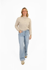 21Jewelz Wollig vestje met knopen - beige