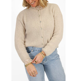 21Jewelz Wollig vestje met knopen - beige