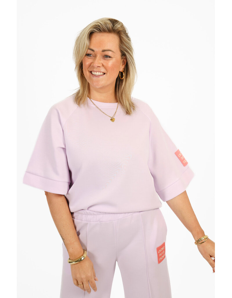 21Jewelz Co ord set met embleem - lila