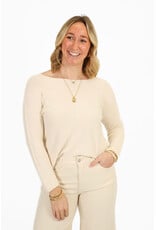 21Jewelz Dunne trui met wijde hals - ecru