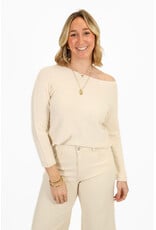 21Jewelz Dunne trui met wijde hals - ecru