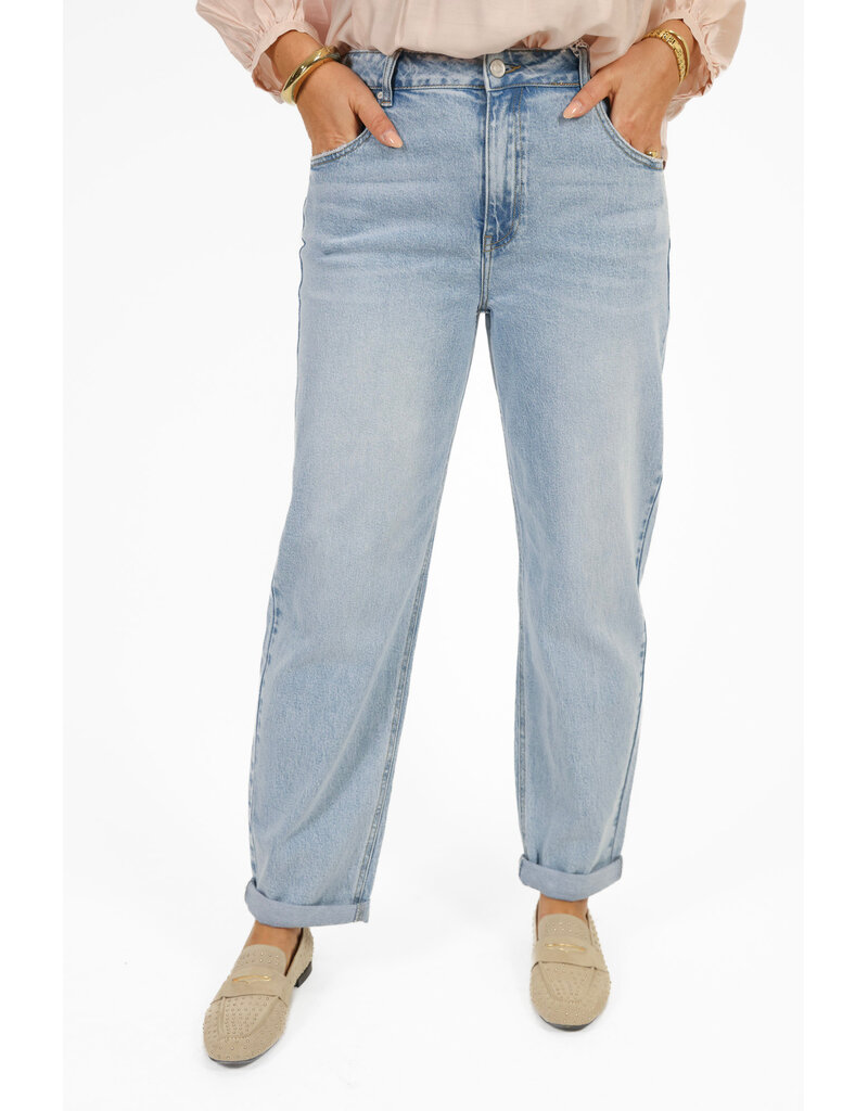 21Jewelz Mom jeans met omgeslagen pijp - lichtblauw