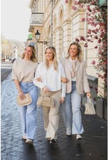 21Jewelz Cropped blouse met zakje - wit