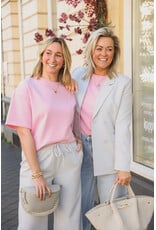 21Jewelz Effen blazer met dubbele knopen - lichtgrijs