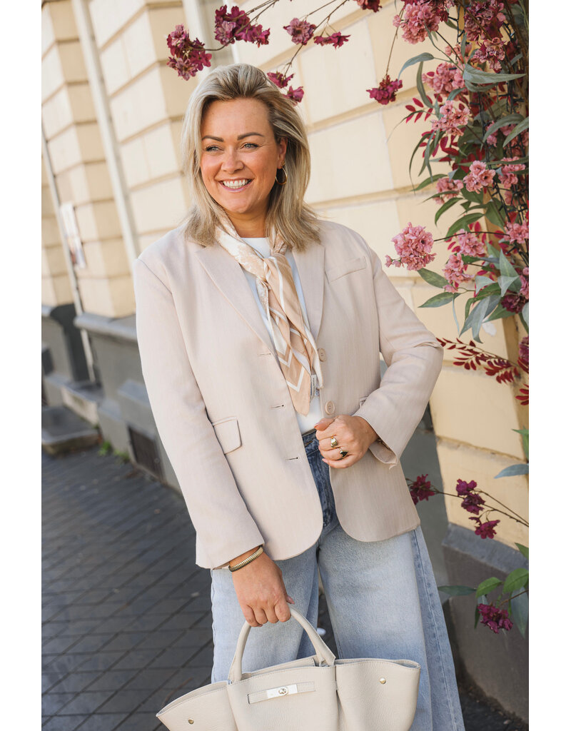 21Jewelz Blazer met krijtstreep - beige