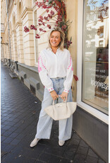 21Jewelz Blouse met roze borduursels - wit