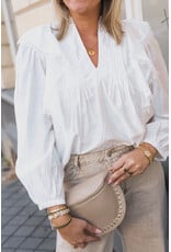 21Jewelz Blouse met ruffles en kant - wit