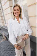21Jewelz Blouse met ruffles en kant - wit