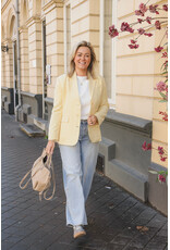 Blazer met krijtstreep - geel