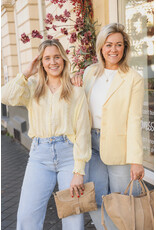 Blazer met krijtstreep - geel