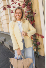 Blazer met krijtstreep - geel