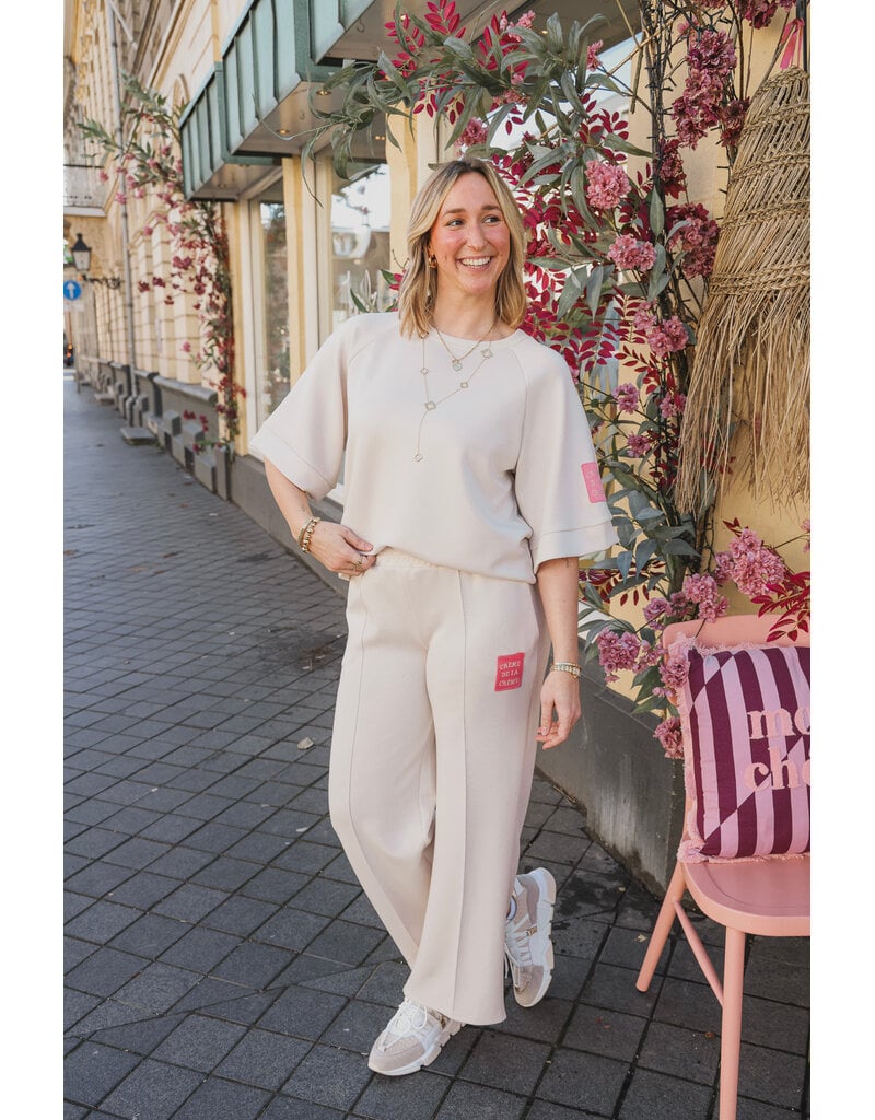 21Jewelz Co ord set met embleem - ecru