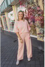 21Jewelz Co ord set met embleem - peach