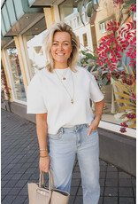 21Jewelz Effen boxy shirt - wit