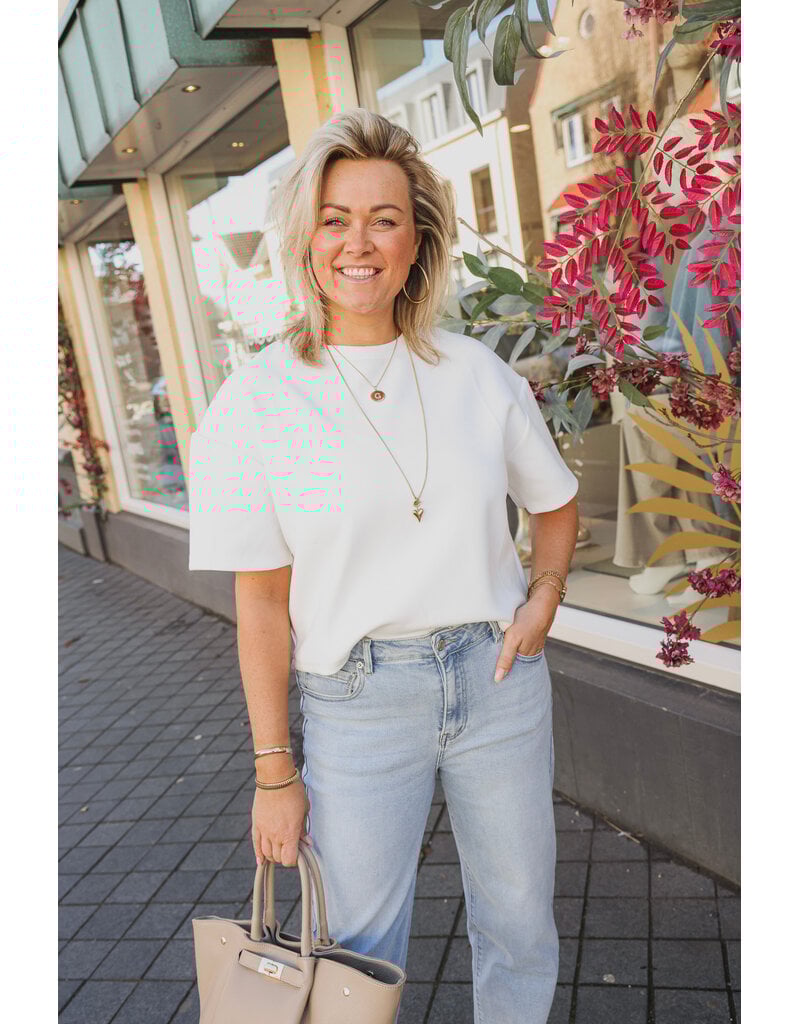 21Jewelz Effen boxy shirt - wit