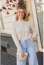 21Jewelz Wollig vestje met knopen - beige