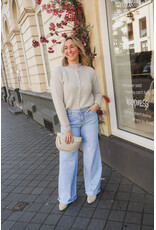 21Jewelz Wollig vestje met knopen - beige