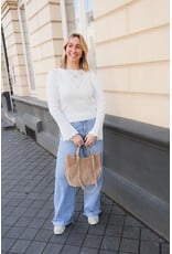 21Jewelz Zigzag truitje met lange mouw - wit