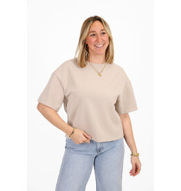 21Jewelz Effen boxy shirt - taupe
