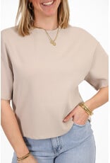 21Jewelz Effen boxy shirt - taupe