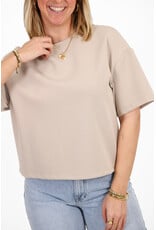 21Jewelz Effen boxy shirt - taupe