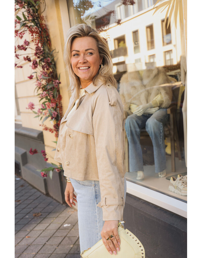 21Jewelz Kort jasje met knopen - beige