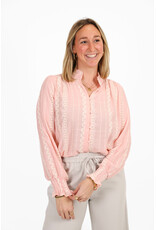 21Jewelz Geborduurde blouse met knoopjes - roze