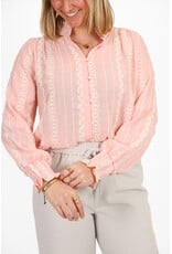 21Jewelz Geborduurde blouse met knoopjes - roze