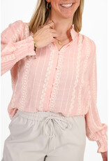 21Jewelz Geborduurde blouse met knoopjes - roze