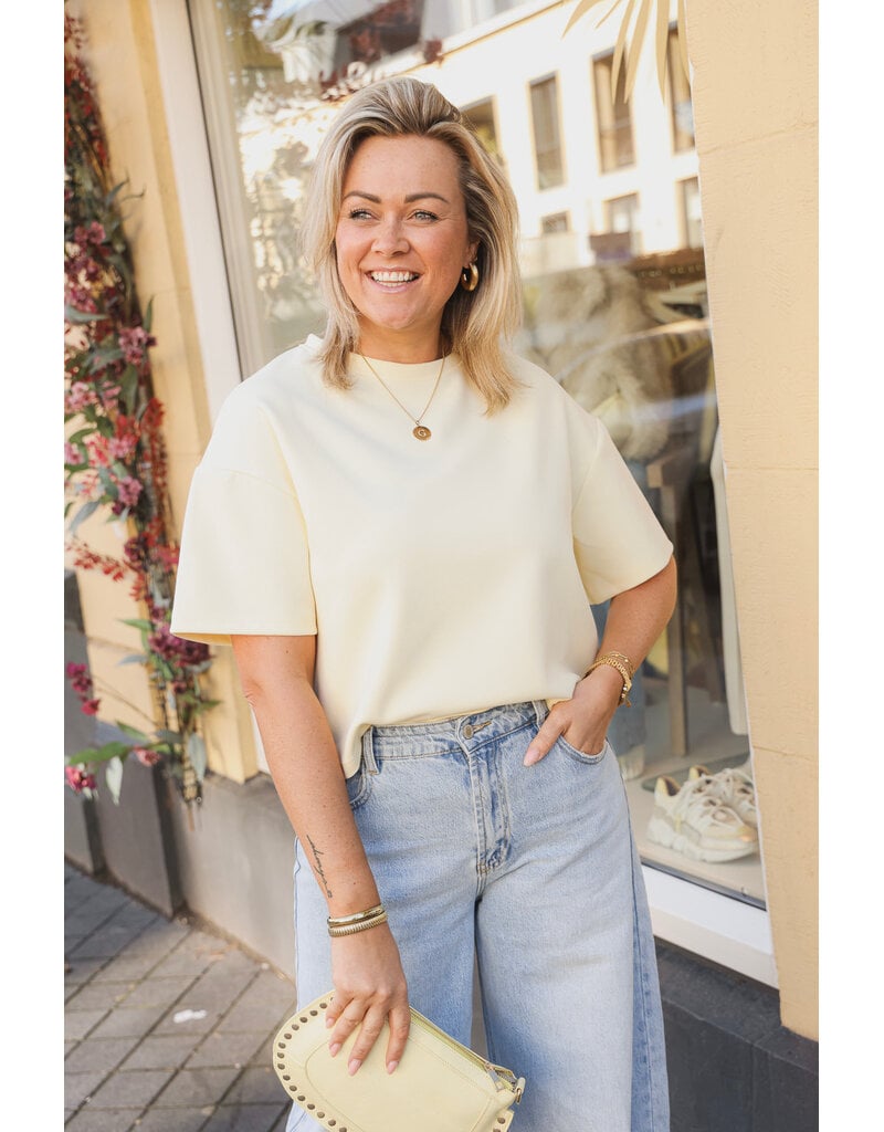 21Jewelz Effen boxy shirt - geel