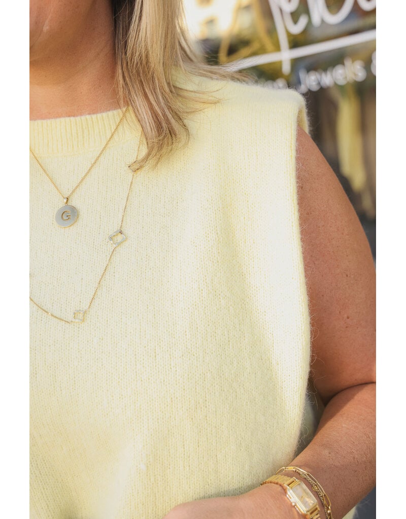 21Jewelz Wollige mouwloze top - geel