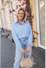 21Jewelz Strepenblouse met strikjes - blauw