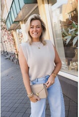 21Jewelz Wollige mouwloze top - beige