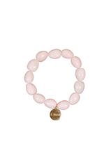 21Jewelz Statement armband met kleine organische kralen - lichtroze