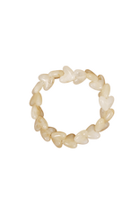 21Jewelz Statement armband met kleine hartjes kralen - beige